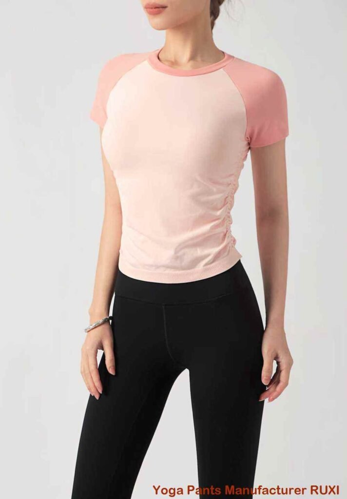 leggings ពណ៌ផ្កាឈូក RUXI jz34
