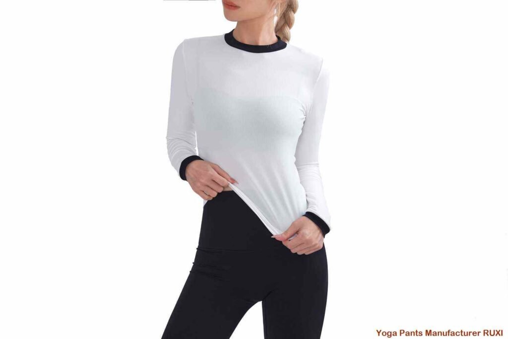 leggings ហាត់ប្រាណពណ៌ក្រហម RUXI