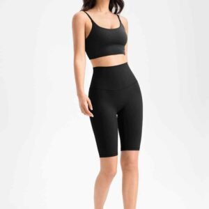 leggings ស្បែកជើងកវែងពណ៌ខ្មៅ RUXI